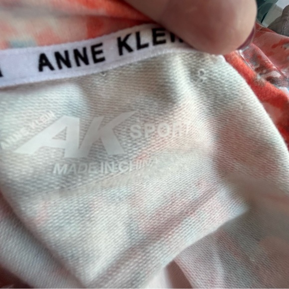 NWT Anne Klein orange blue cumulus tie dyegrenadine comb sweater Size L - Picture 9 of 13